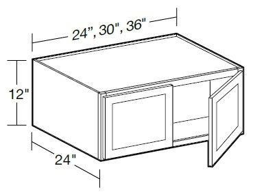 Ideal Cabinetry Danville Polar White Wall Cabinet - W362412-DPW