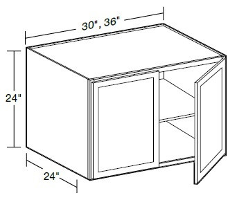 Ideal Cabinetry Danville Polar White Wall Cabinet - W362424-DPW