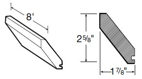 Ideal Cabinetry Danville Polar White Angle Crown Molding - ACM8-DPW