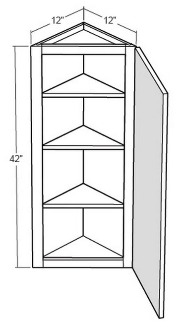 Cubitac Cabinetry Sofia Sable Glaze Wall End Single Door Cabinet - WEC1242-SSG
