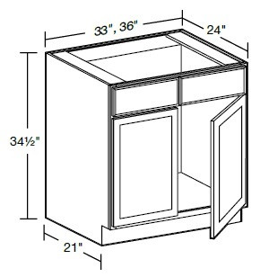 Ideal Cabinetry Danville Deep Onyx Base Cabinet - SB36-DDO