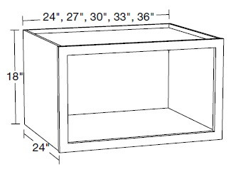Ideal Cabinetry Danville Deep Onyx Wall Cabinet - W332418ND-DDO