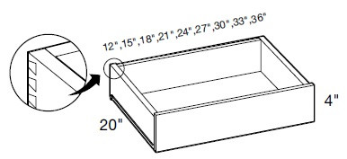 Ideal Cabinetry Danville Mythic Blue Rollout Tray Kits - ROT12-DMB