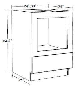 Ideal Cabinetry Portola Polar White Base Cabinet - BMC24-PPW