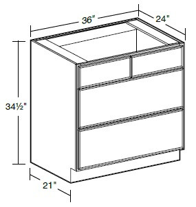 Ideal Cabinetry Portola Deep Onyx Base Cabinet - BCT36-PDO