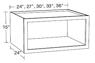 Ideal Cabinetry Portola Deep Onyx Wall Cabinet - W272415ND-PDO