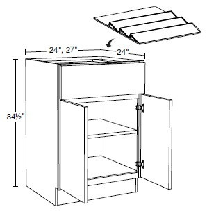 Ideal Cabinetry Portola Deep Onyx Base Cabinet - B27-ST-PDO
