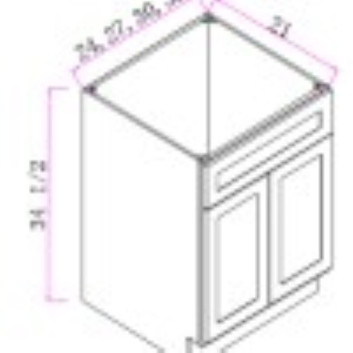Cab-Tec Sturbridge White Bath Cabinet - SBW-V2721