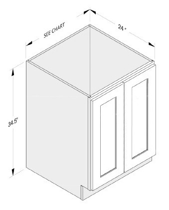 Cab-Tec Sturbridge White Kitchen Cabinet - SBW-B30FH