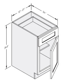 Cab-Tec Sturbridge Caramel Kitchen Cabinet - SBC-B18