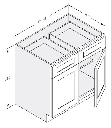 Cab-Tec Sturbridge Caramel Kitchen Cabinet - SBC-B36