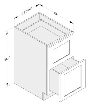 Cab-Tec Sturbridge Caramel Kitchen Cabinet - SBC-2DB30