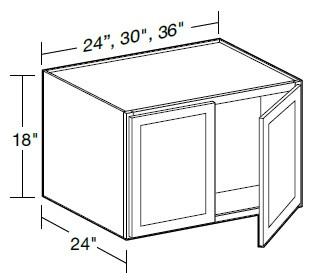 Ideal Cabinetry Douglas Vivid White Wall Cabinet - W242418-DVW