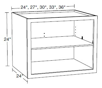 Ideal Cabinetry Douglas Vivid White Wall Cabinet - W272424ND-DVW