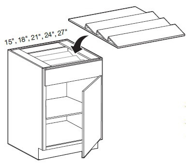 Ideal Cabinetry Douglas Vivid White Spice Drawer Insert - SDI18-DVW