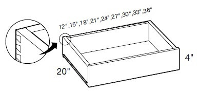 Ideal Cabinetry Douglas Vivid White Rollout Tray Kits - ROT18-DVW