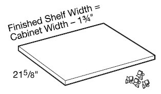Ideal Cabinetry Douglas Vivid White Base Cabinet Shelf Kits - SK1224-DVW