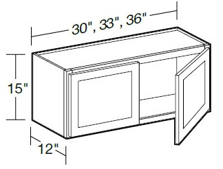 Ideal Cabinetry Douglas Valley Gray Wall Cabinet - W3615-DVG