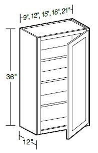 Ideal Cabinetry Douglas Valley Gray Wall Cabinet - W2136-DVG