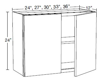 Ideal Cabinetry Douglas Valley Gray Wall Cabinet - W2424-DVG