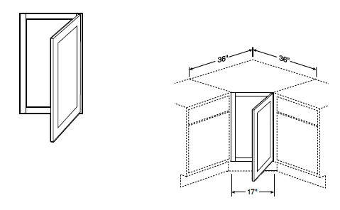 Ideal Cabinetry Douglas Valley Gray Base Cabinet - SFA36-DVG