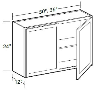 Ideal Cabinetry Douglas Valiant Onyx Wall Cabinet - W3624-DVO