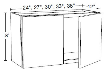 Ideal Cabinetry Douglas Valiant Onyx Wall Cabinet - W3318-DVO