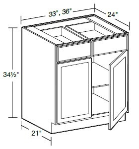 Ideal Cabinetry Douglas Valiant Onyx Base Cabinet - B36-DVO