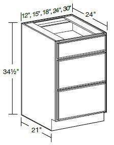 Ideal Cabinetry Douglas Valiant Onyx Base Cabinet - BD15-DVO