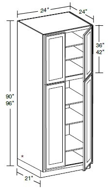 Ideal Cabinetry Douglas Valiant Onyx Pantry Cabinet - U242496-DVO
