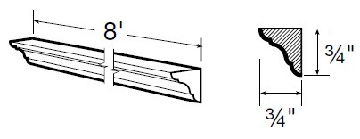 Ideal Cabinetry Douglas Valiant Onyx Inside Corner Molding - ICM8-DVO