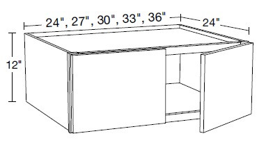Ideal Cabinetry Douglas Vessel Blue Wall Cabinet - W272412-DVB