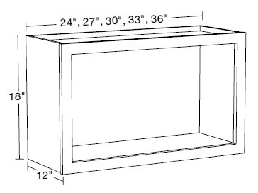 Ideal Cabinetry Douglas Vessel Blue Wall Cabinet - W2718ND-DVB
