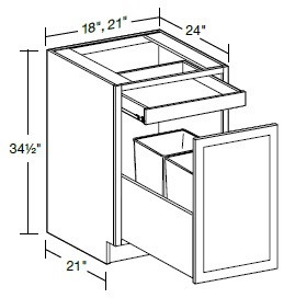 Ideal Cabinetry Douglas Vessel Blue Base Cabinet - B2DWB21-DVB