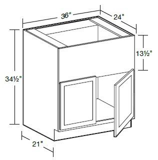 Ideal Cabinetry Douglas Vessel Blue Base Cabinet - FSB36-DVB