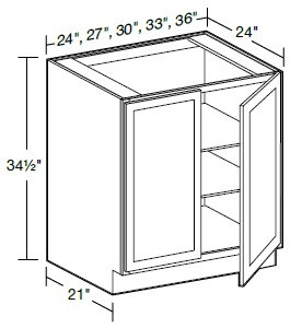 Ideal Cabinetry Douglas Verdant Green Base Cabinet - B36FH-DVA