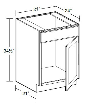 Ideal Cabinetry Douglas Verdant Green Base Cabinet - SB21-DVA
