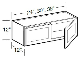 Ideal Cabinetry Douglas Vanguard Oak Wall Cabinet - W2412-DVK