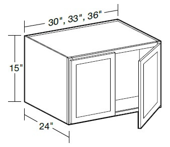 Ideal Cabinetry Douglas Vanguard Oak Wall Cabinet - W302415-DVK