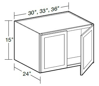 Ideal Cabinetry Douglas Vanguard Oak Wall Cabinet - W362415-DVK