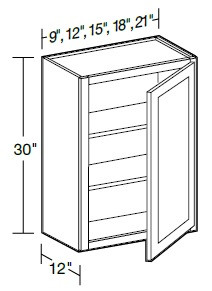 Ideal Cabinetry Douglas Vanguard Oak Wall Cabinet - W2130-DVK