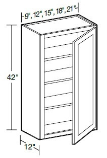 Ideal Cabinetry Douglas Vanguard Oak Wall Cabinet - W1242-DVK