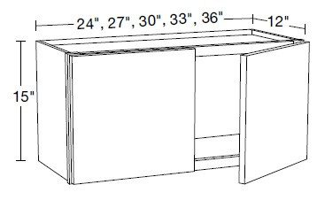 Ideal Cabinetry Douglas Vanguard Oak Wall Cabinet - W2415-DVK