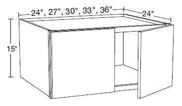 Ideal Cabinetry Douglas Vanguard Oak Wall Cabinet - W242415-DVK
