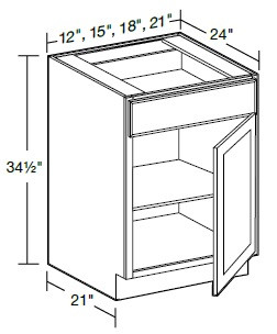 Ideal Cabinetry Douglas Vanguard Oak Base Cabinet - B12-DVK