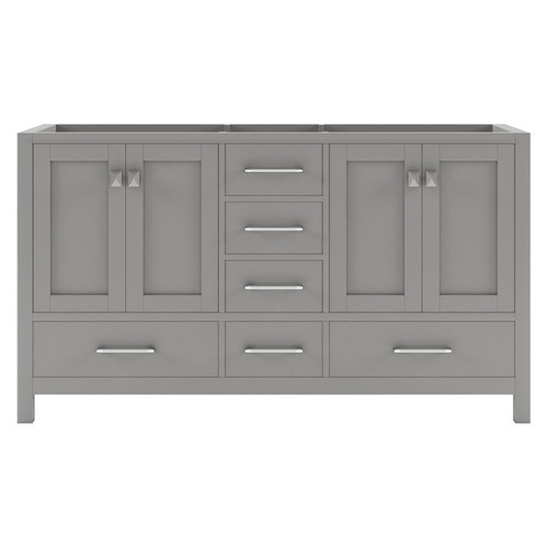Virtu USA - Caroline Avenue 60" Double Cabinet in Gray - GD-50060-CAB-GR
