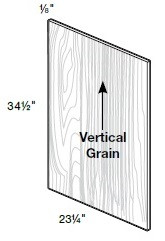Ideal Cabinetry Princeton Vivid White Plywood Panel - BSK345-PVW