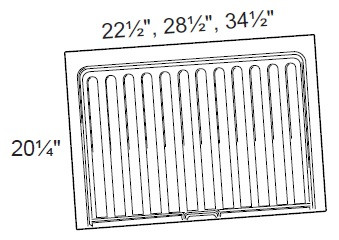 Ideal Cabinetry Princeton Valiant Onyx Deep Vanity Sink Base Liner - VSBL2124-PVO
