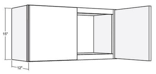 Cubitac Cabinetry Ridgefield Latte Double Butt Doors Wall Cabinet - W3015-RL