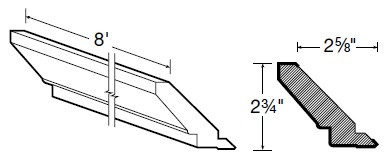 Ideal Cabinetry Princeton Vanguard Oak Contemporary Crown Molding - CMV8-PVK
